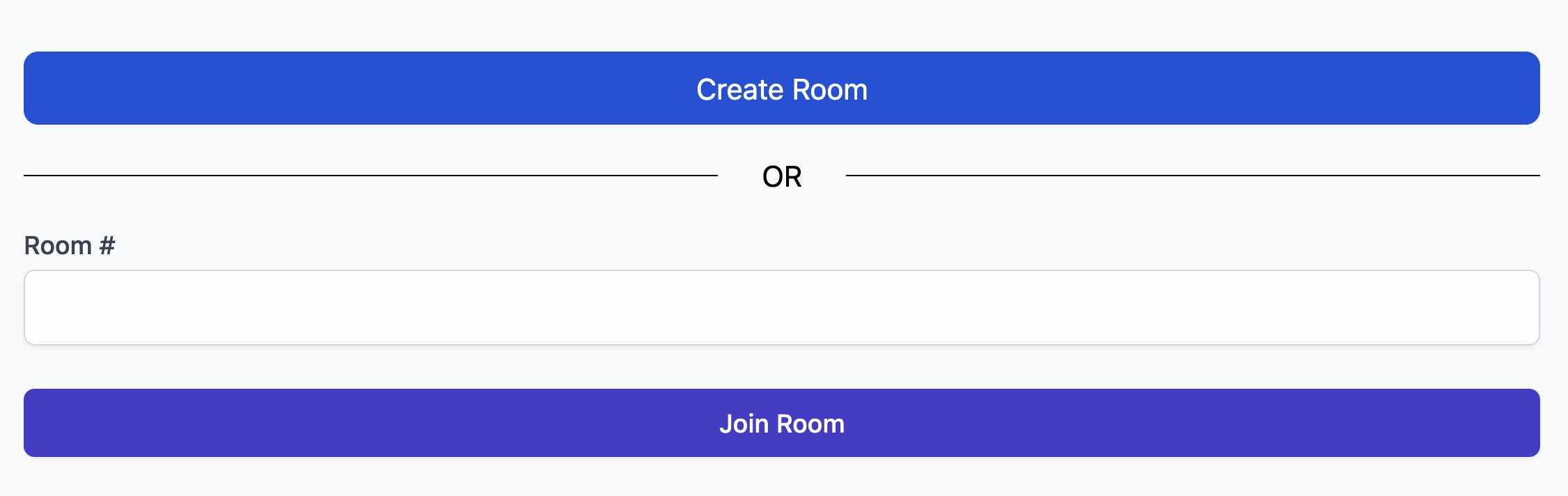 Create / Join Room
